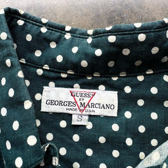 Vintage Georges Marciano Guess Polka Dot Rare‎ Shirt - Picture 3 of 4
